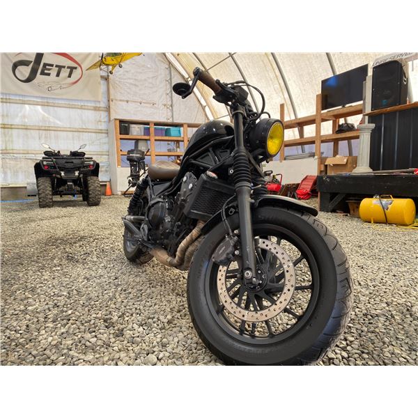 PARKSVILLE - 2018 HONDA REBEL 500 BLACK 36342 KMS "NO RESERVE" - J100702
