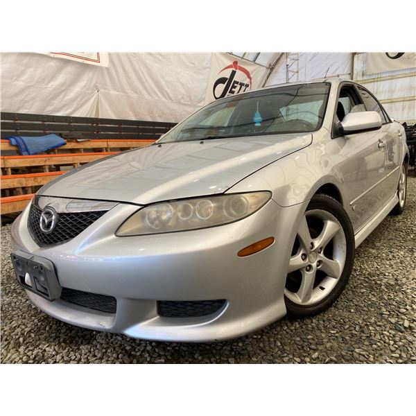 PARKSVILLE - 2004 MAZDA MAZDA6 SILVER 258906 KMS -"NO RESERVE"- BN36504