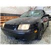 Image 2 : PARKSVILLE - 2002 VOLKSWAGEN JETTA BLACK  204674KMS "NO RESERVE"  - B028361