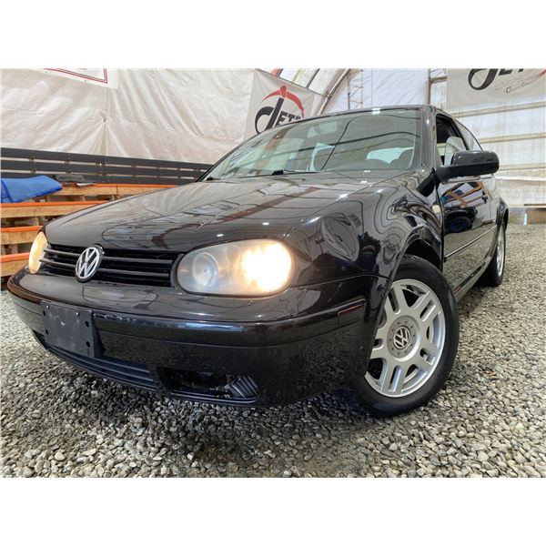 PARKSVILLE - 2000 VOLKSWAGEN GTI BLACK 249121 KMS "NO RESERVE" - B221606