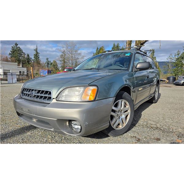 DUNCAN - 2003 SUBARU  OUTBACK  GREEN "NO RESERVE" - J606310