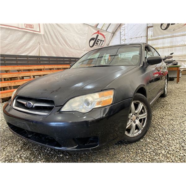 PARKSVILLE - 2007 SUBARU LEGACY BLACK 255033 KMS - B206568