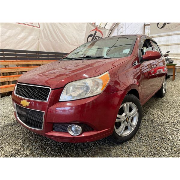 PARKSVILLE - 2010 CHEVROLET AVEO RED 132510 KMS - B106013