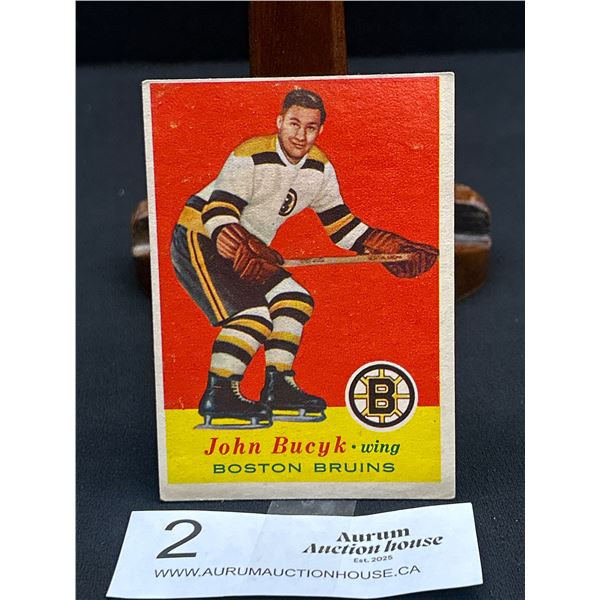 John Buyck 1957 Boston Bruins Topps Trading Card