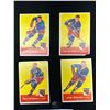 Image 1 : Lot of 4 1957 New York Rangers Trading Cards: Bill Gadsby, Andy Hebenton, Larry Popein, Dave Creight