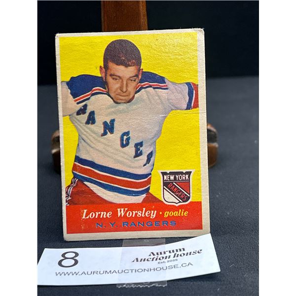 Lorne Worsley 1957 New York Rangers Trading Card