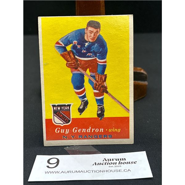 Guy Gendron 1957 New York Rangers Trading Card