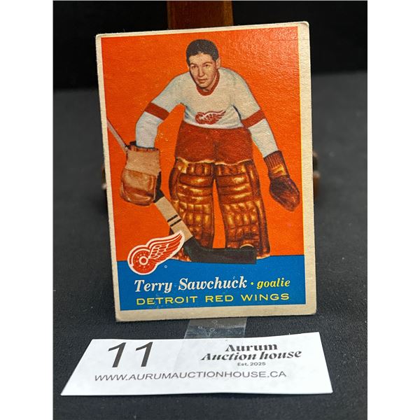 Terry Sawchukck 1957 Detroit Redwings Trading Card