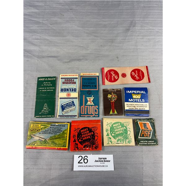 Lot of Vintage Matchbooks