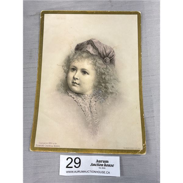 Large  1884 Baking Powder Trade Card (Nice Item)