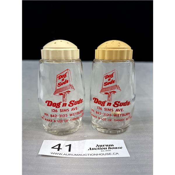 Hard to Find Vintage Dog and Suds Salt and Pepper Shakers