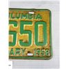 Image 2 : 1958 Centenary British Columbia License Plate