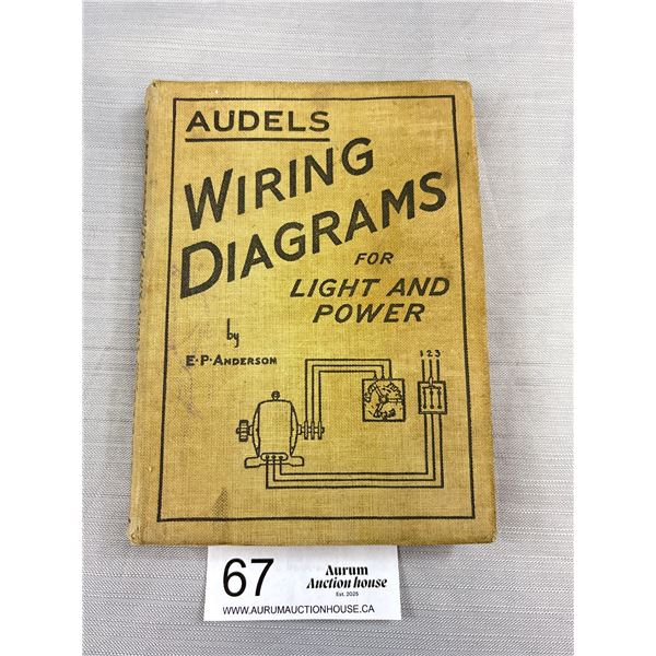Audels Wiring Diagrams for Light and Power by E.P. Anderson Very Old Copy