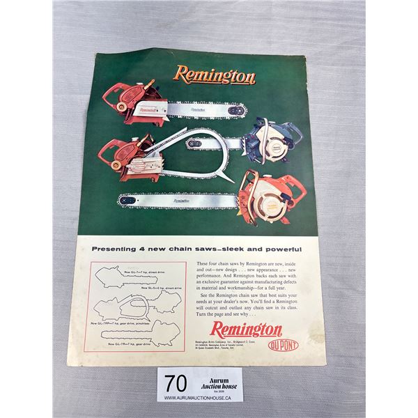 A Very Cool Remington Chainsaw Dealer Brochure Timberman Pacific St. Vancouver