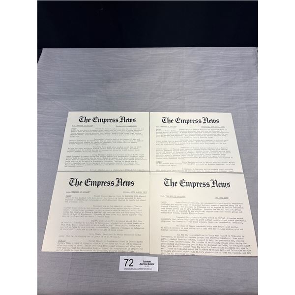 4 Original 1969 C.P Empress of England Daily News Letters