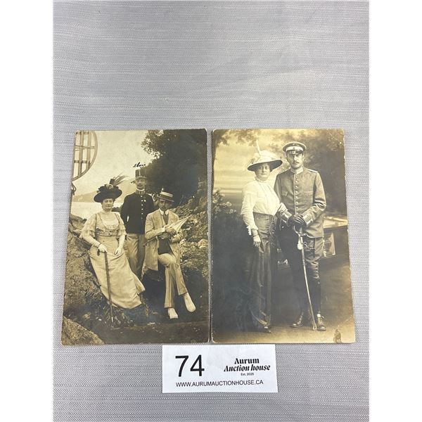 2 WWI Vintage Military Postcards German + Hungarian