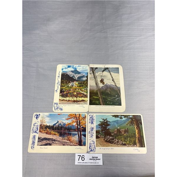 4 Vintage Banff (1950s) Postcards