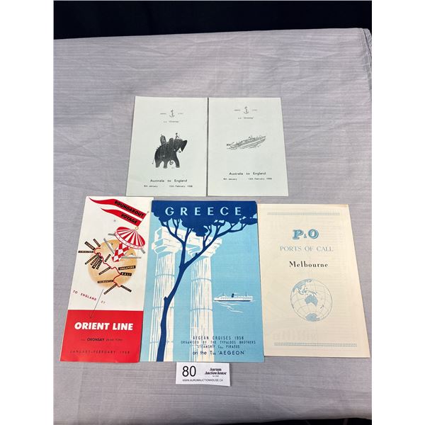 A Group of 1950s Steam Ship Ephemera