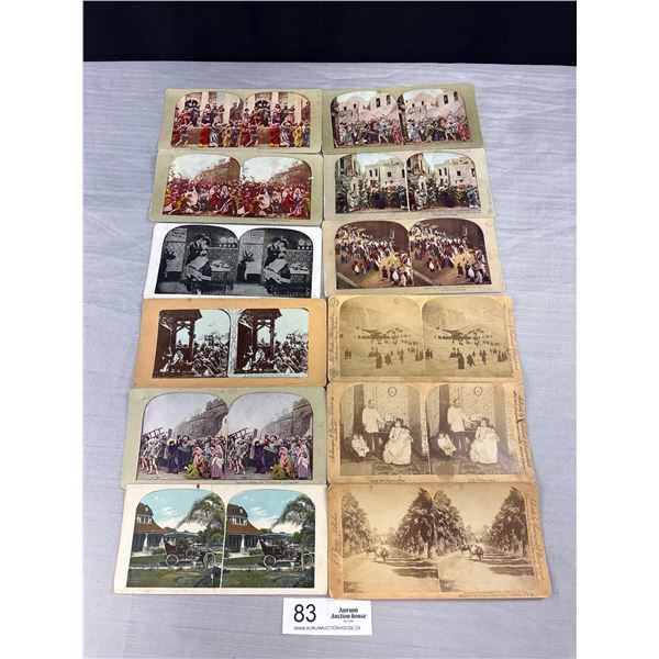 12 Early 1900s Stereo View Cards