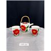 Image 1 : Hand Painted Teapot and 2 Mugs