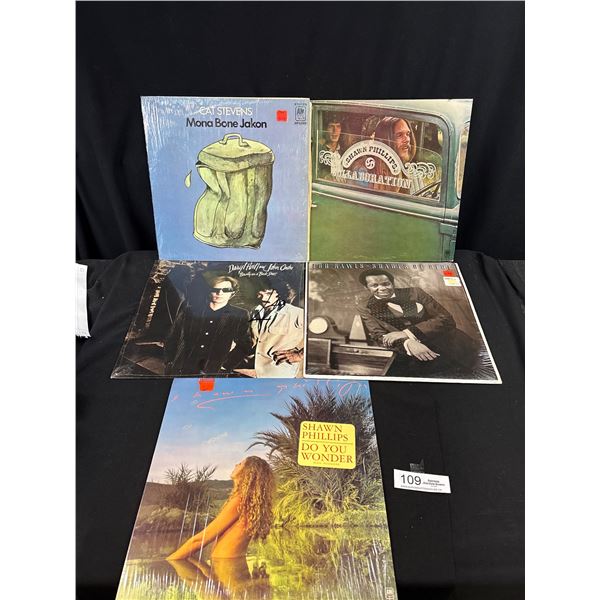 Lot of 5 Records in Original Sleeves Cat Stevens, Darrell Hall, Shawn Phillips, etc