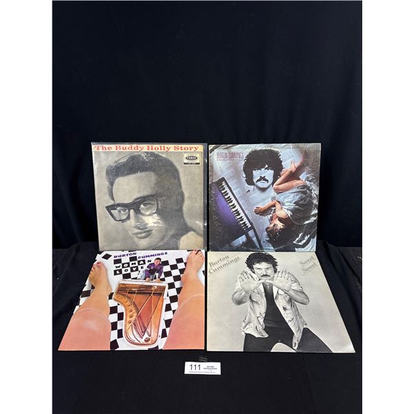 Lot of 4 Records in Original Sleeves Burton Cummings and The Buddy Holly Story