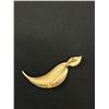 Image 5 : 3Pc Signed "Trifari" Gold Tone Brooch + Earrings Set 1960's