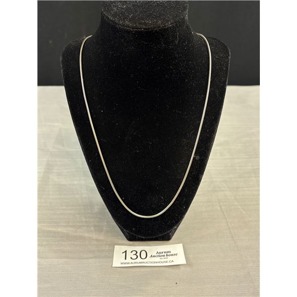 A Nice Quality Snake Coil Silver Tone Necklace 24"