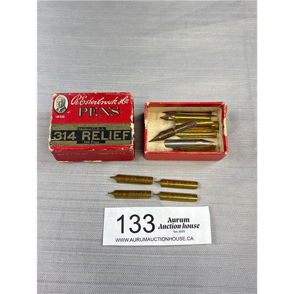 Lot of Vintage Pen Knibs in Box