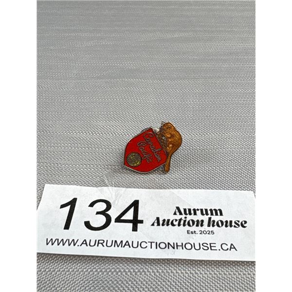 A Good Canadian Pacific Enamel Lapez Badge