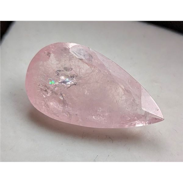 16.79ct Certified Pink Morganite Gemstone ($12,592 Apprasial)
