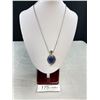 Image 1 : Genuine Lapis Pendant Necklace, Large Heavy