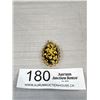 Image 1 : Antique Genuine Gold Flaks Encased in Lucite Pendant