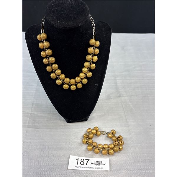 Genuine Antique Art Deco 1920's Necklace Bracelet Set Fantastic!