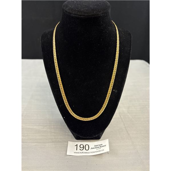 Vintage Gold Toned Snake Chain Necklace