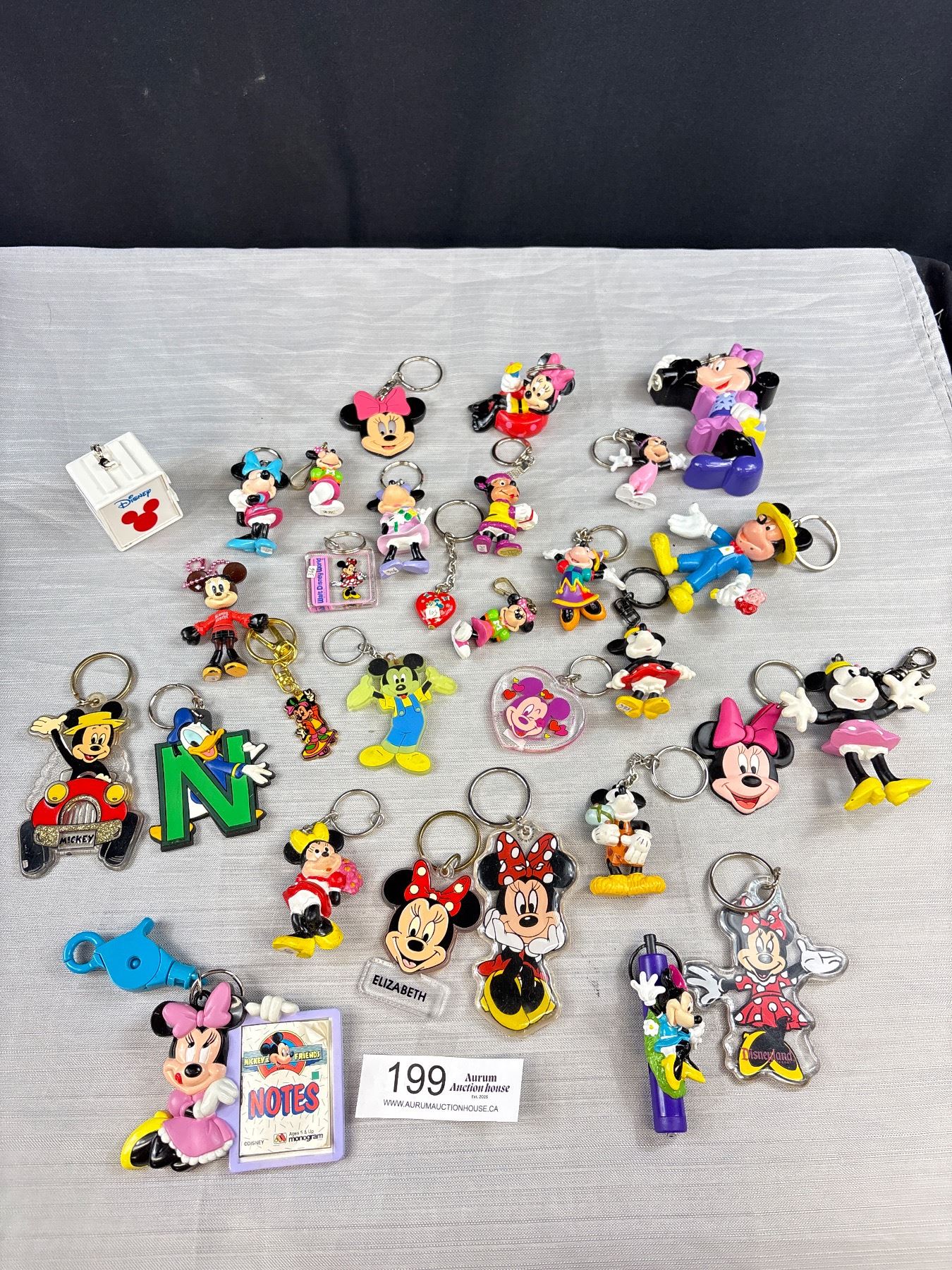 Large Lot of Mickey Mouse Disney Keychains