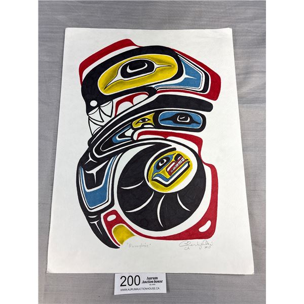 Signed 11"x15" West Coast Native Print "H'waaglośe" 2013
