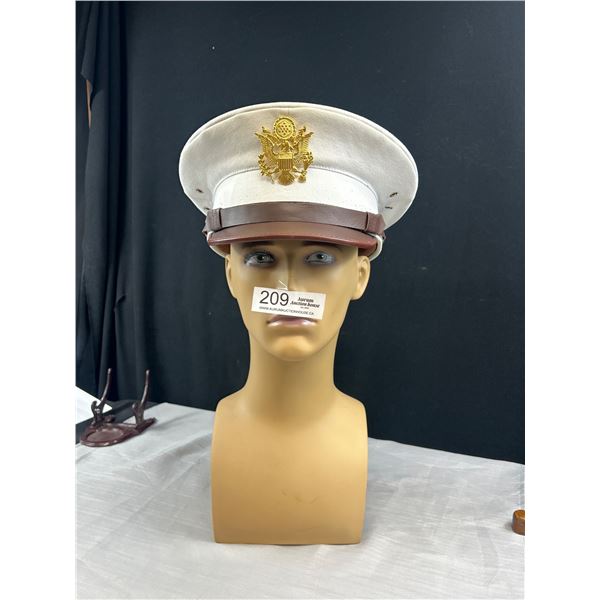 U.S. Army White Dress Cap, Likely From WWII Era