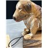 Image 3 : Vintage Signed Hand Carved Wood Dog - Base is 8" x 5"