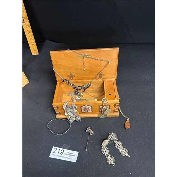 Vintage Reuge Swiss Music Box w/ Vintage Jewelry