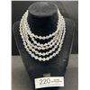 Image 1 : Beautiful 5 Strand Faceted Crystal Necklace w/ Original Clasp