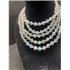 Image 2 : Beautiful 5 Strand Faceted Crystal Necklace w/ Original Clasp