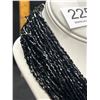 Image 3 : Stunning Multi Strand Statement Necklace w/ Fine, Black, Cylindrical Glass Beads & Bold Clasp