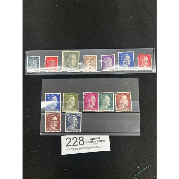 WW2 WWII German Nazi Adolf Hitler Stamp Lot