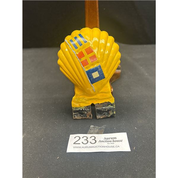 Vintage Shell Oil Gas License Plate Topper