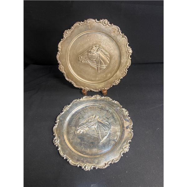 Embossed Horse Racing Track Trophy Plates From 1981 Peru