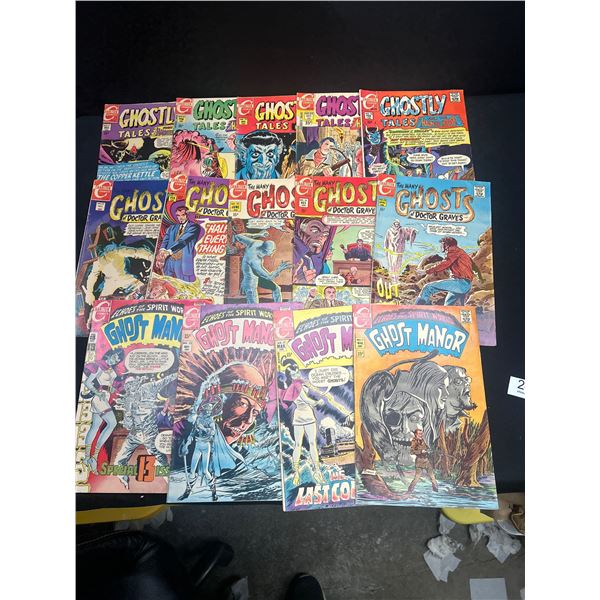 Lot of 14 Charlton Comics Ghostly Tales Etc