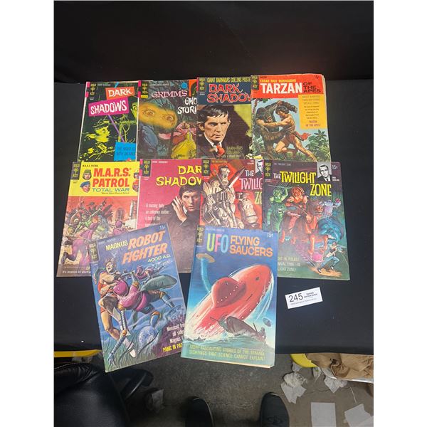 Lot of 10 Gold Key Comics Dark Shoudous Etc