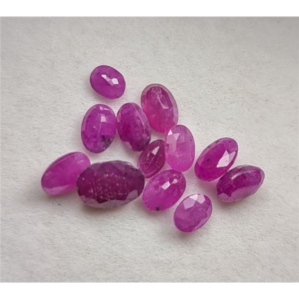 8.11 ct Certified Untreated Ruby gemstone Parcel ($8,300 Appraisal)