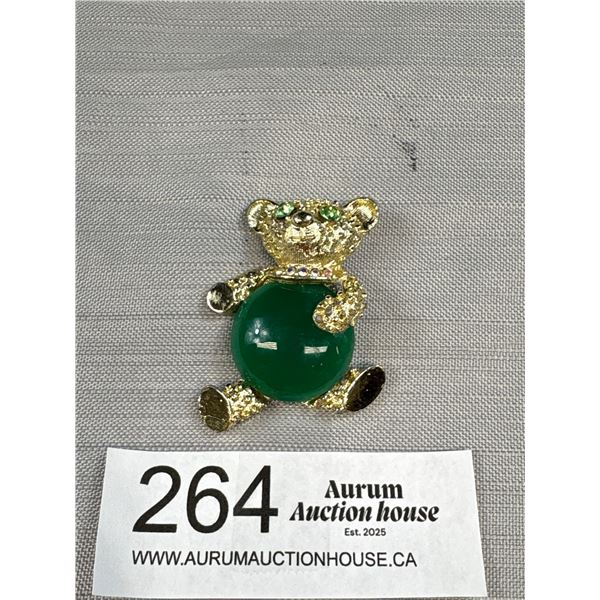 Vintage Jelly Belly Teddy Bear Brooch